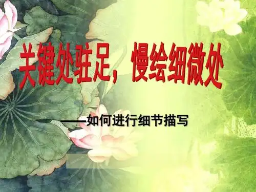 作文公开课---如何进行细节描写课件(32张ppt)