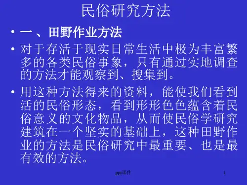 民俗研究方法ppt课件