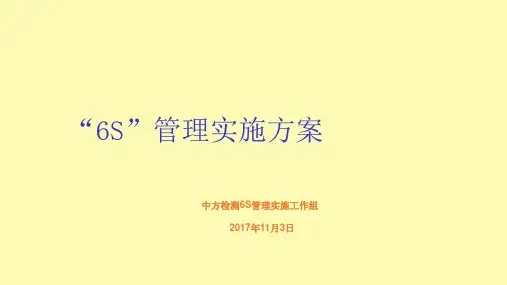 (精品)实验室6S管理实施方案
