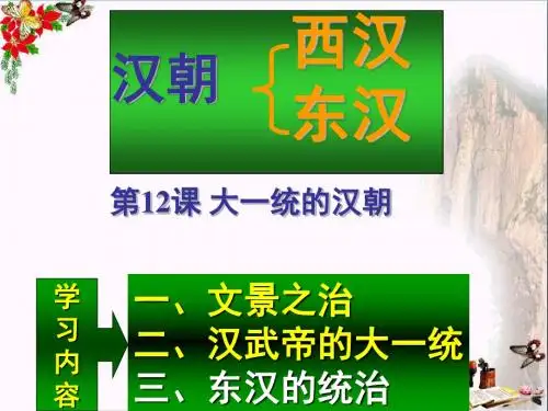 大一统的汉朝PPT优秀课件8 人教版