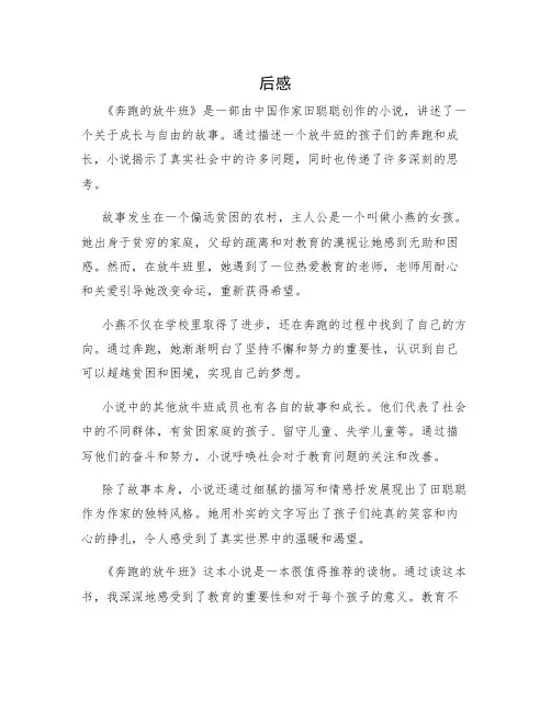 奔跑的放牛班读后感 奔跑的放牛班阅读