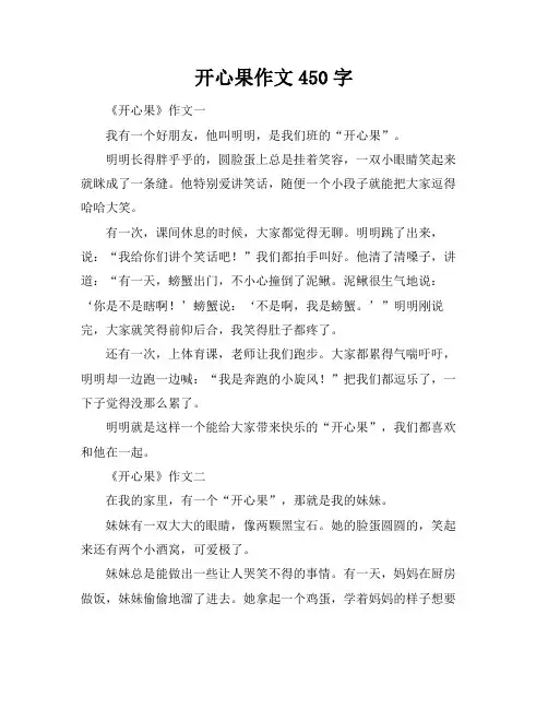 开心果作文450字