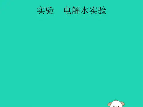 课标通用安徽省年中考化学总复习实验电解水实验