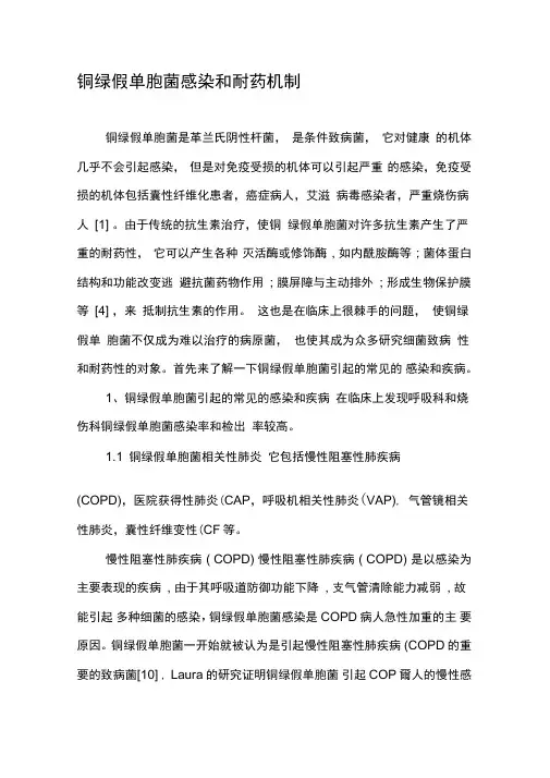 铜绿假单胞菌感染和耐药机制