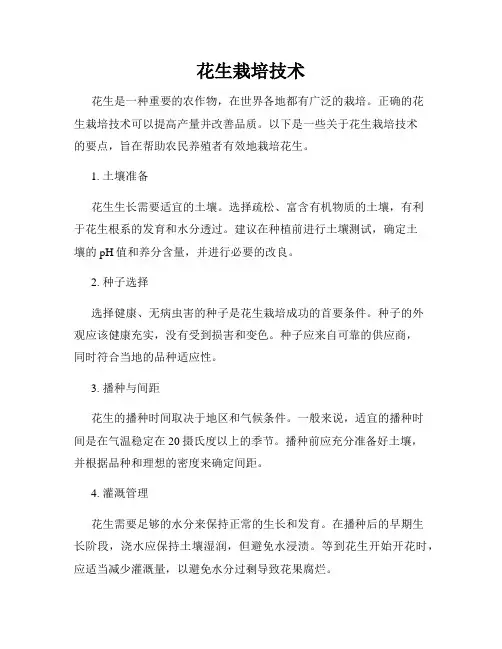 花生栽培技术