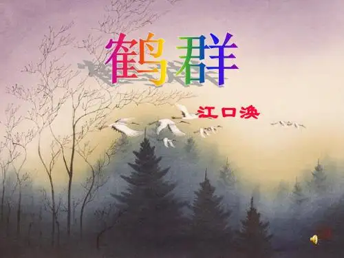 鹤群PPT20 语文版 (共20张PPT)