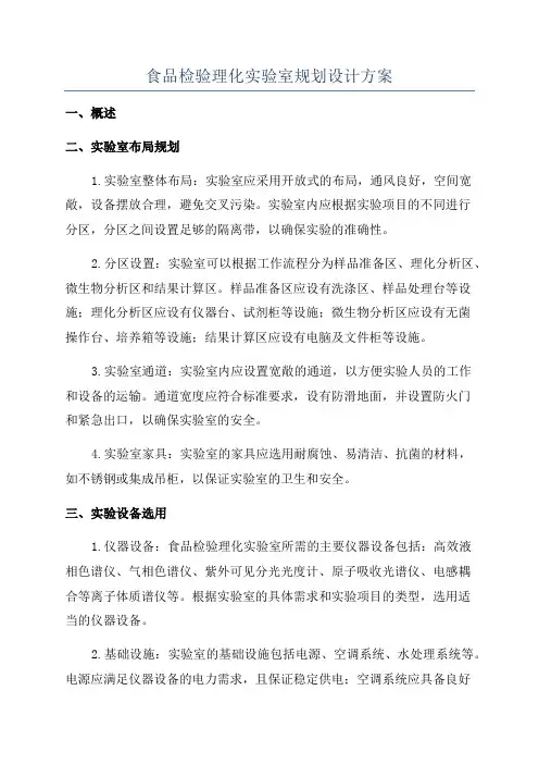食品检验理化实验室规划设计方案