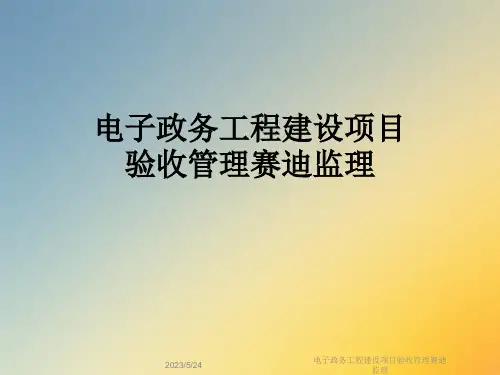 电子政务工程建设项目验收管理赛迪监理