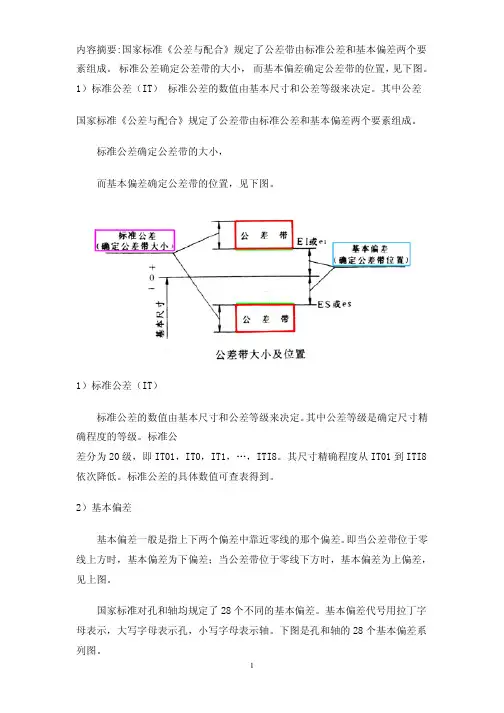基孔制 基轴制公差带 配合 基本偏差数值表