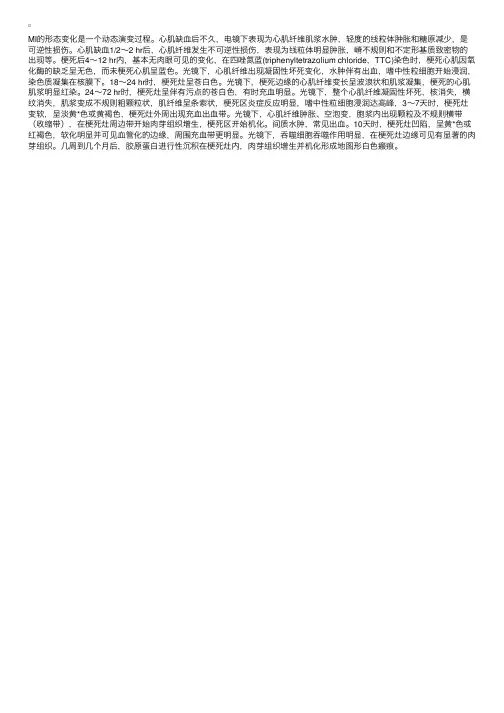 心肌梗死的病理变化