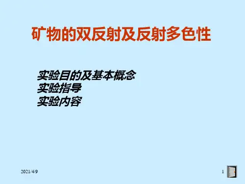 矿物的双反射及反射多色性