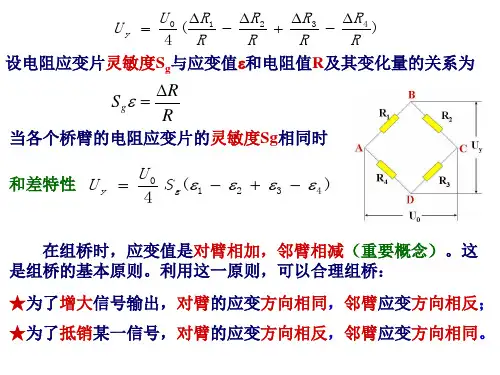第二节电阻应变片的组桥方式ppt课件