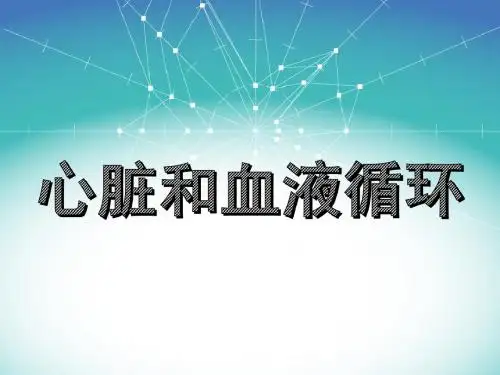 4、3《心脏和血液循环》ppt课件