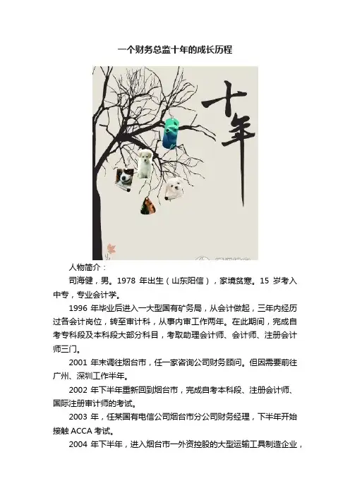 一个财务总监十年的成长历程