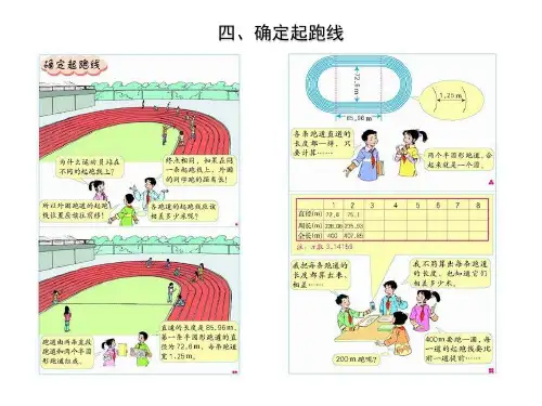 (赛课课件)六年级上册数学《确定起跑线》  (共11张PPT)