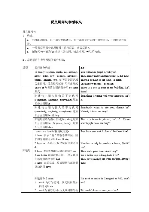反义疑问句