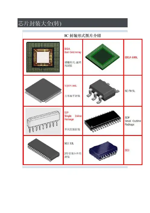 非常齐全的芯片封装大全(含图片)