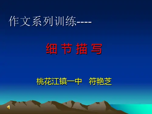 初中作文系列训练——细节描写ppt1[优质作文]