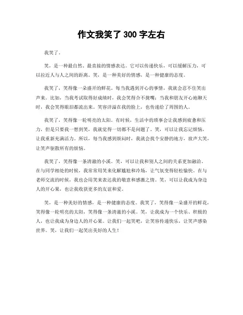 作文我笑了300字左右