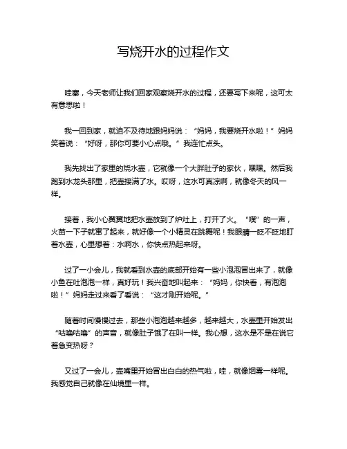 写烧开水的过程作文
