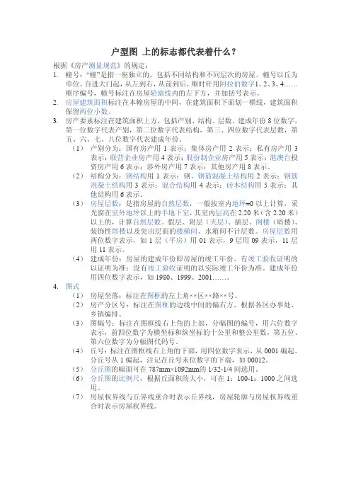 户型图上的标志都代表着什么的