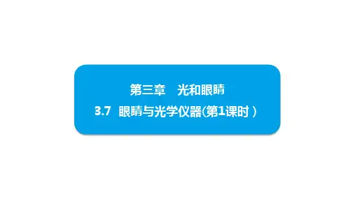 3.7+眼睛与光学仪器(第1课时)(课件)-2024-2025学年-沪粤版(2024)物理八年级上册