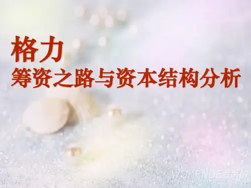企业资本结构分析——以格力为例
