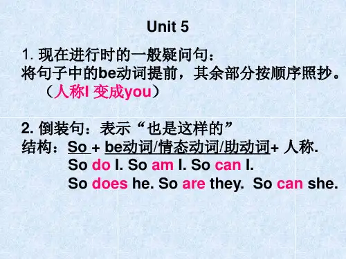 现在进行时的一般疑问句