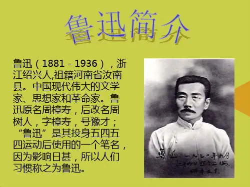 【优选】关于鲁迅简介资料