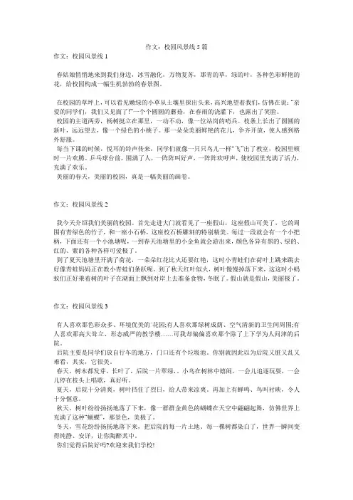 作文：校园风景线5篇