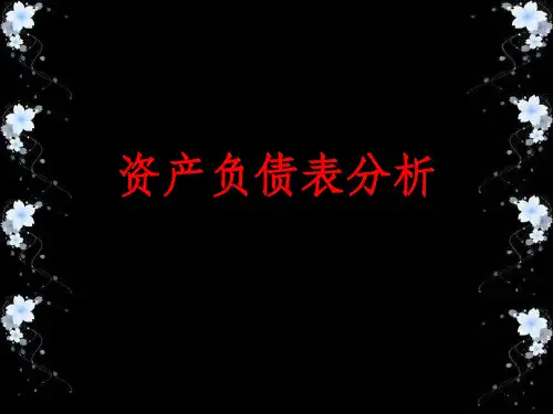资产负债表分析ppt课件