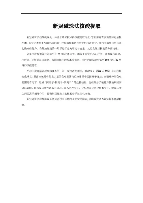 新冠磁珠法核酸提取