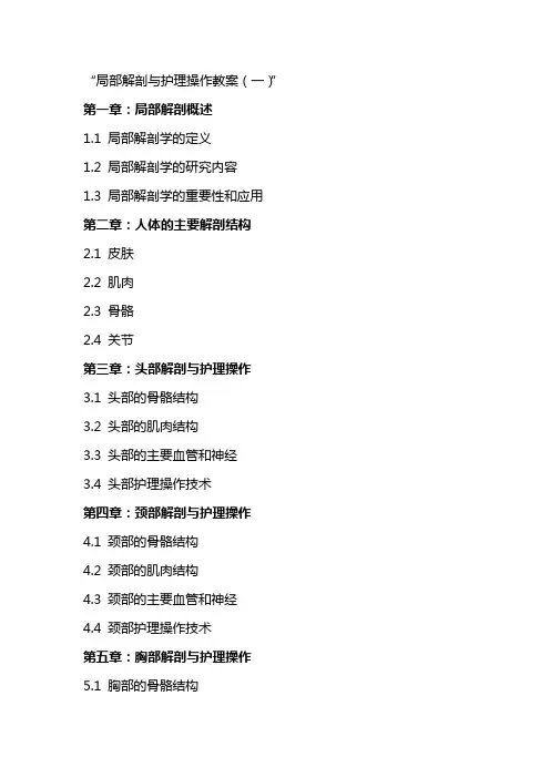 局解护理操作教案()
