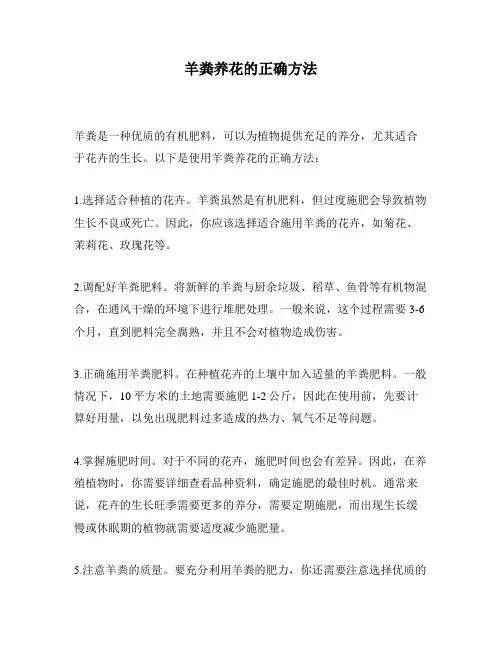 羊粪养花的正确方法