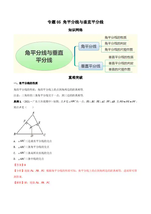 专题05 角平分线与垂直平分线(知识点串讲)(解析版)