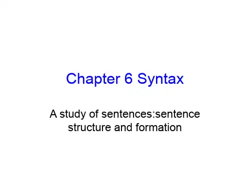 英语语言学概论_Chapter_6_Syntax