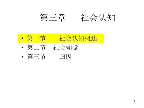 第三章 社会认知.