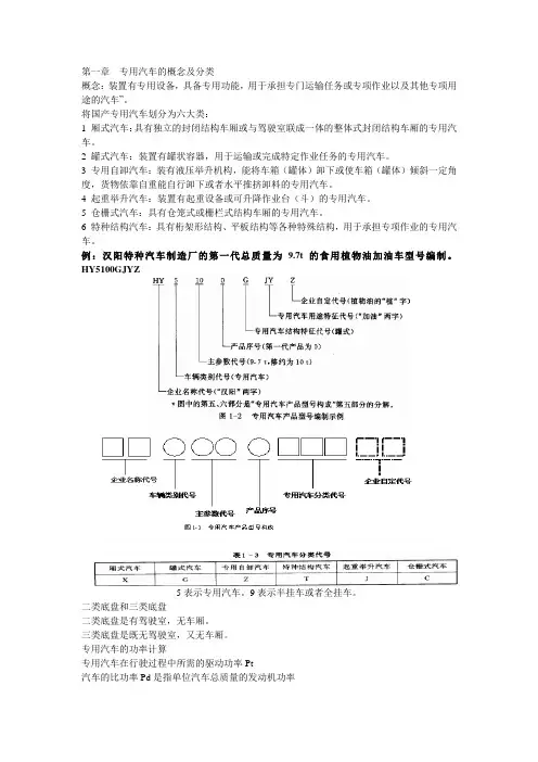 专用汽车复习题
