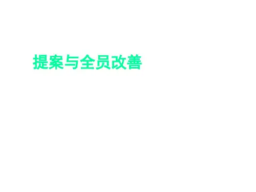 提案改善与全员改善