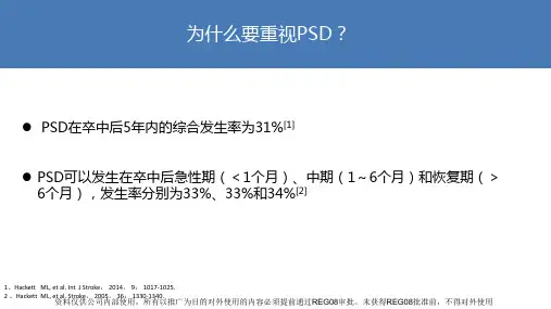 卒中后抑郁中国专家共识ppt课件