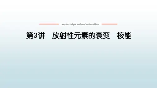 高中全程复习构想物理新教材《16.3 放射性元素的衰变 核能》教学课件