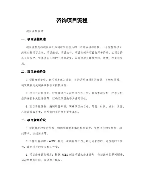咨询项目流程