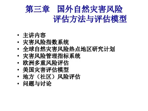 最新区域自然灾害风险评估原理内容与流程幻灯片