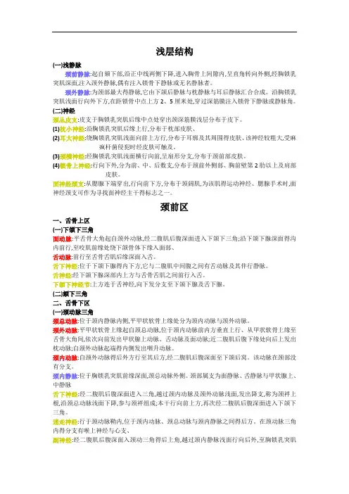 颈部血管和神经