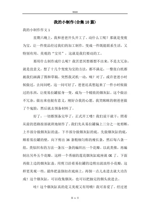 我的小制作(合集10篇)