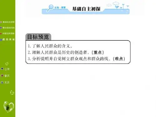 人教版高二政治课件：必修四 第四单元 第十一课 第二框 社会历史的主体(共