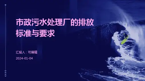 市政污水处理厂的排放标准与要求