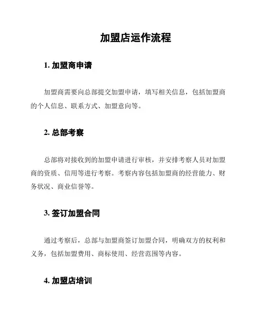 加盟店运作流程