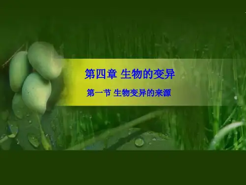生物变异的来源