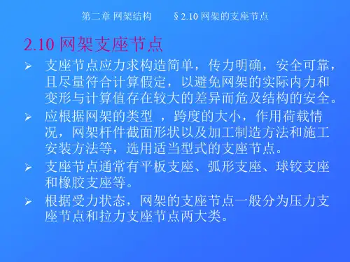 第二章 网架结构 §2.10 网架的支座节点